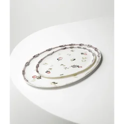 Teller °2 35x22 cm Midnight Flowers Mirtillo Nude<Serax Online