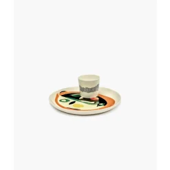 Serax Speiseteller|Vorspeisenteller mit Gesicht 1 22 cm Feast bunt