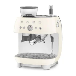 Smeg Cafécore|Weihnachten|Espressomaschine mit Mahlwerk EGF03 2 Tassen 1650 W 50’s Style creme