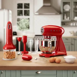 Smeg Kochwelt Entdecken|Weihnachten|Küchenmaschine SMF03 4,8 l 800 W 50's Style rot