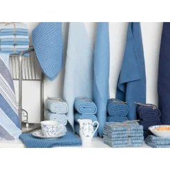 Solwang Küchentextil|Wischtücher 3er-Pack staubiges blau kombi