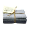 Solwang Küchentextil|Bestseller|Wischtücher 25x25cm 3er-Pack Sturmgrau-Kombi