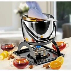 Spring Fondue|Weihnachten|Feuerzangenbowle-Set 4-tlg. Hot Drinks silber