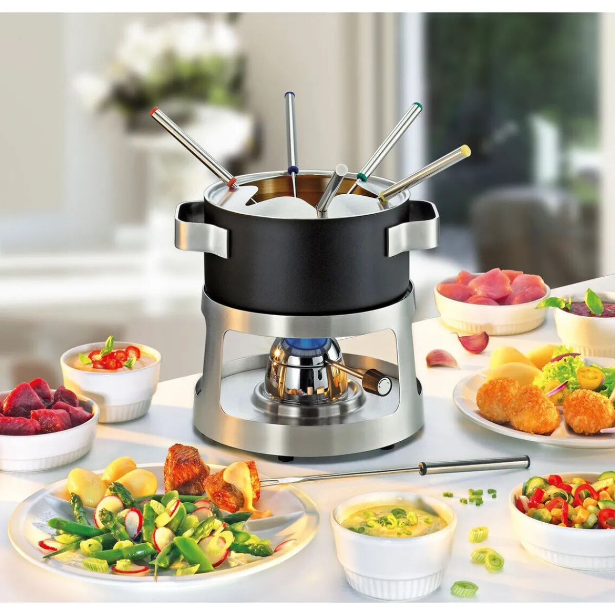 Spring Weihnachten|Kochwelt Entdecken|Fonduegarnitur Andermatt 18 cm schwarz