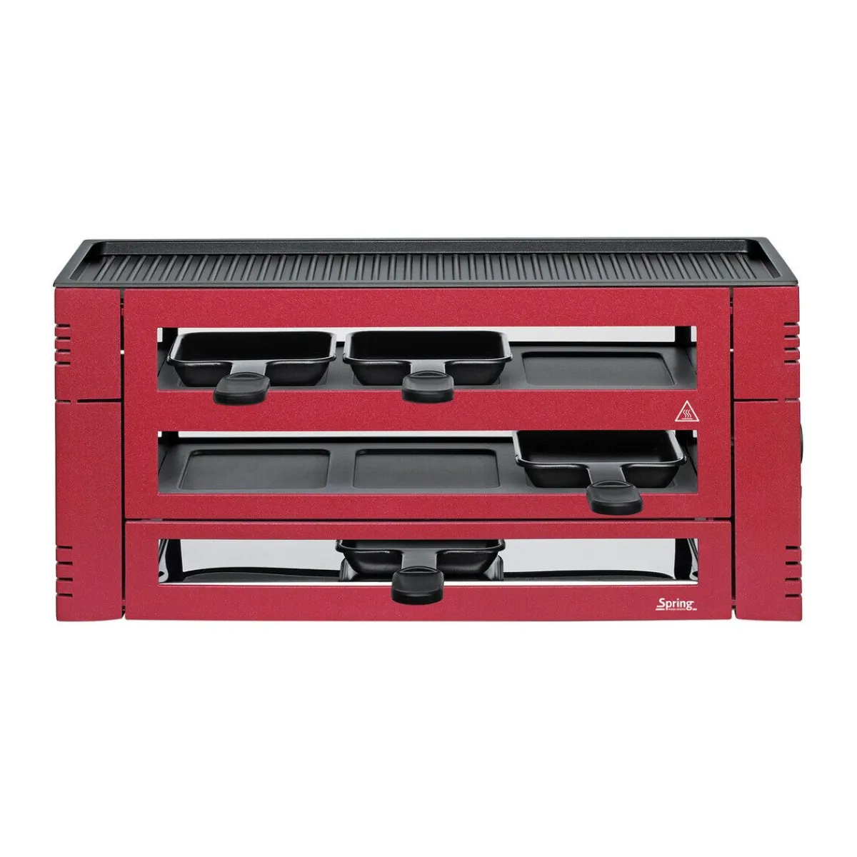 Raclette Pizza für 6 46x16x21 cm rot<Spring Hot