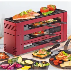 Raclette Pizza für 6 46x16x21 cm rot<Spring Hot