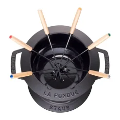 Staub Bestseller|Tischdeko Weihnachten|Fondue-Set 10-tlg. schwarz