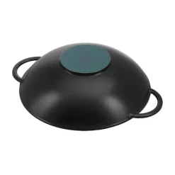 Wok mit Glasdeckel 37 cm schwarz<Staub Discount