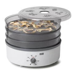 Stöckli Kochwelt Entdecken|Einmachen & Fermentieren|Dörrgerät Dörrex mit 3 Metallgittern 27,5 cm hellgrau