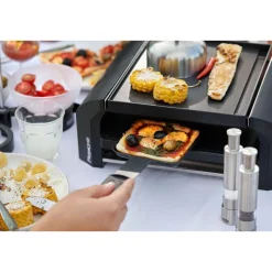 Raclette PizzaGrill für 4 33x24x13 cm anthrazit<Stöckli Sale