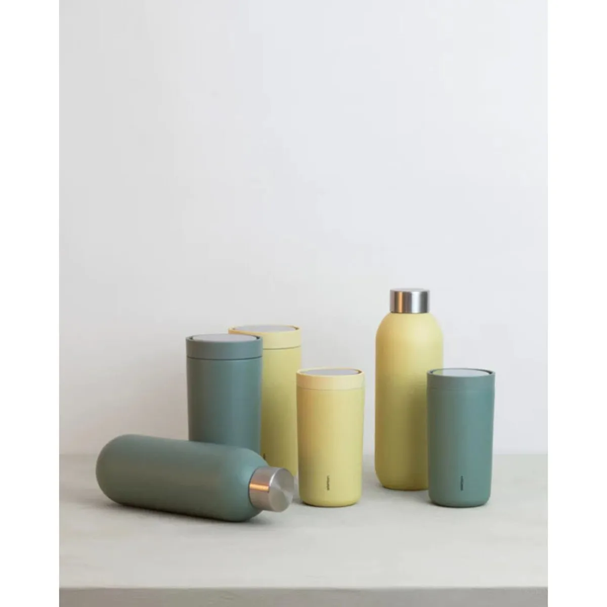 Stelton Thermobecher|Trinkflaschen|Isolierflasche 0,6 l Keep Cool Mellow Yellow