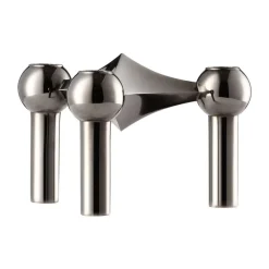 Stoff Nagel Weihnachtskerzen|Kerzenständer 7 cm schwarz chrom