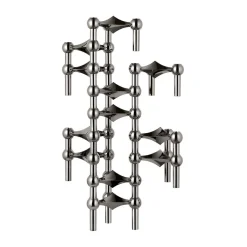 Stoff Nagel Weihnachtskerzen|Kerzenständer 7 cm schwarz chrom