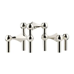 Kerzenständer 3er-Set chrom<Stoff Nagel Hot