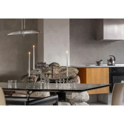 Kerzenständer 3er-Set schwarz chrom<Stoff Nagel New