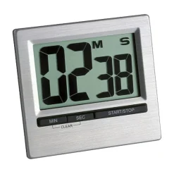 Kurzzeitwecker elektronisch Aluminium gebürstet<TFA Dostmann Clearance