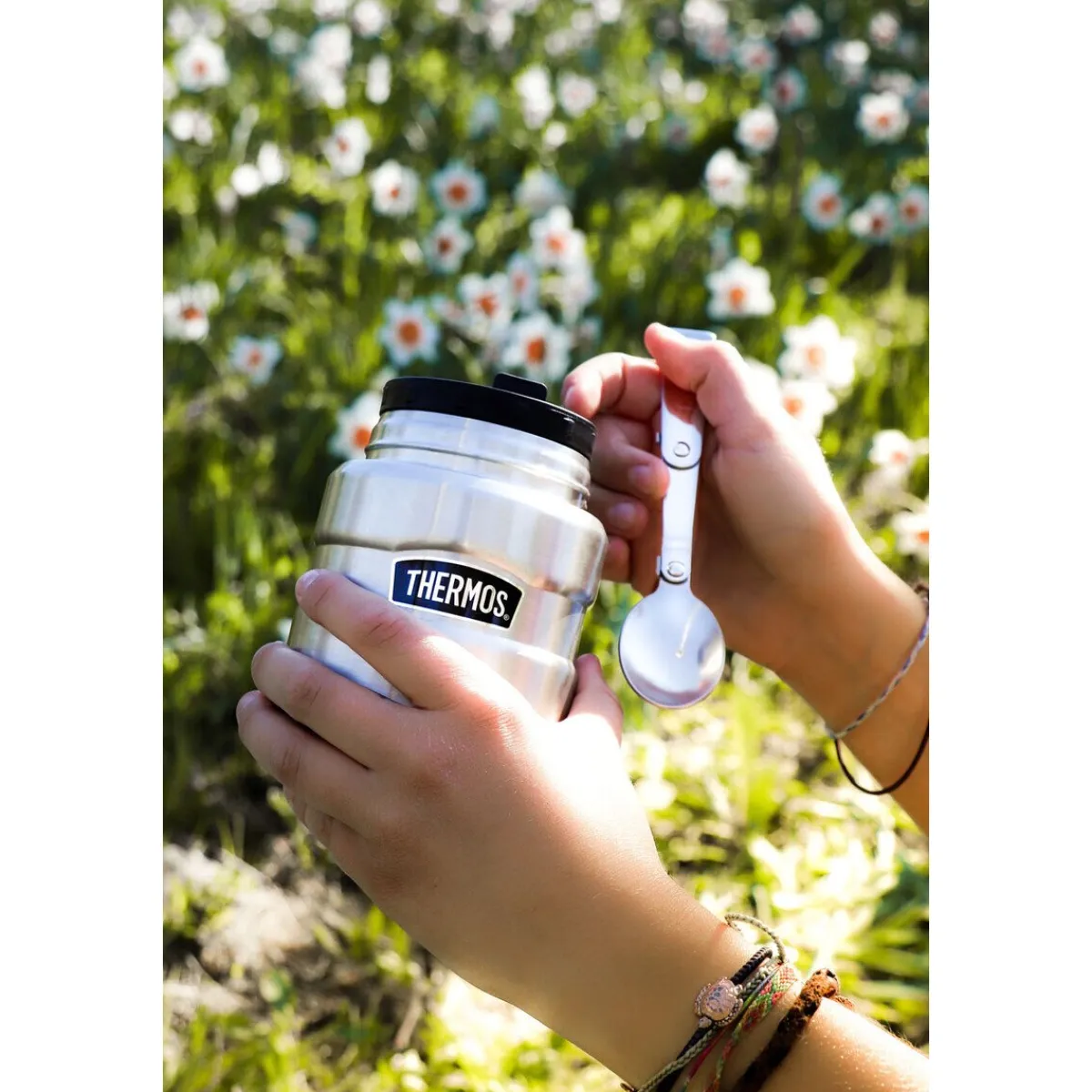 Thermos Thermobehälter|Isolier-Speisegefäß 0,47 l Stainless King Food Jar steel