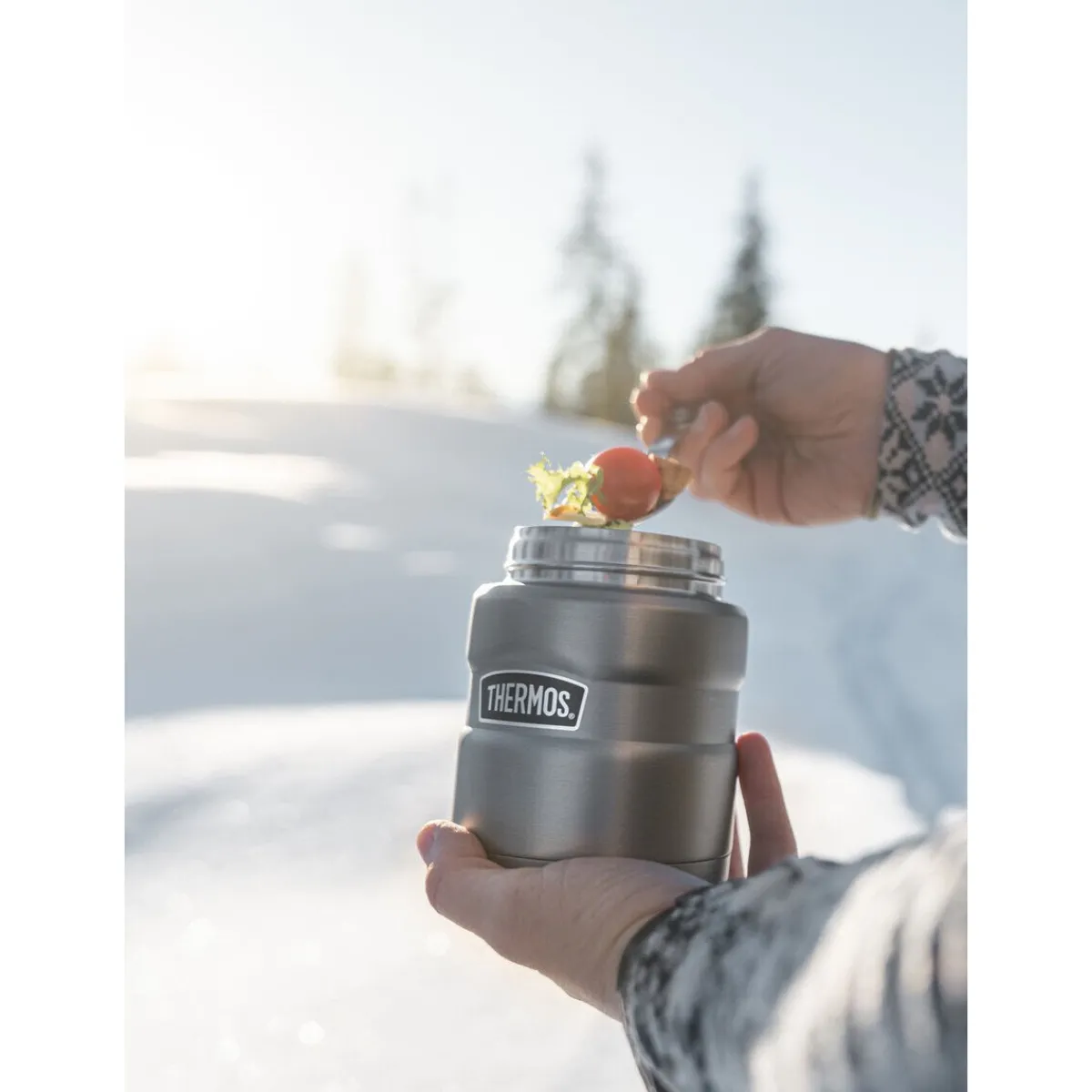 Thermos Thermobehälter|Isolier-Speisegefäß 0,47 l Stainless King Food Jar steel
