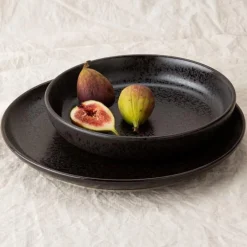 Tischwelt Geschirrsets 6 Personen|Tellersets|Tafel-Set 12-tlg. Java schwarz