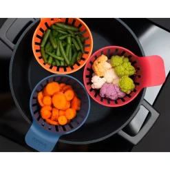 Trebonn Töpfe|Kochwelt Entdecken|Garkörbchen 3er-Set Cookin’Pods mehrfarbig
