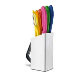 Victorinox Messer & Co. Entdecken|Kochwelt Entdecken|Gemüsemesser 8 cm Wellenschliff Swiss Classic schwarz