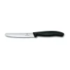 Tomaten- und Tafelmesser 11 cm Wellenschliff Swiss Classic schwarz<Victorinox New