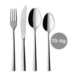 Villeroy & Boch Besteck Set 12 Personen|Besteck-Set 70-tlg. Piemont Edelstahl