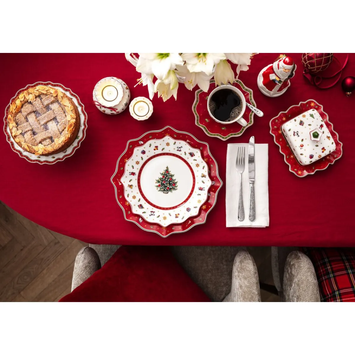 Villeroy & Boch Weihnachtsgeschirr|Frühstücksteller 24 cm Toy's Delight weiß