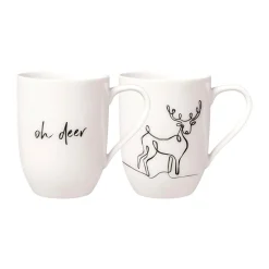 Villeroy & Boch Becher|Weihnachtsgeschirr|Henkelbecher 2er-Set Statement XMAS Rentier