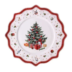 Platzteller 35 cm Toy's Delight rot/weiß<Villeroy & Boch Outlet