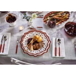 Platzteller 35 cm Toy's Delight rot/weiß<Villeroy & Boch Outlet