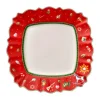 Villeroy & Boch Weihnachten|Speiseteller 28x28cm eckig rot Toy's Delight