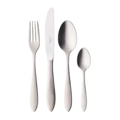Villeroy & Boch Besteck Set 6 Personen|Tafelbesteck 24tlg. Arthur gebürstet