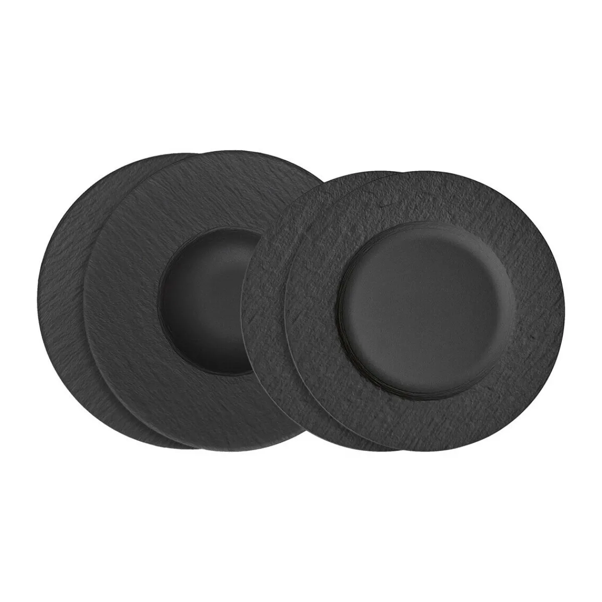Villeroy & Boch Geschirrsets 2 Personen|20 Jahre Tischwelt|Teller-Set 4-tlg. Manufacture Rock
