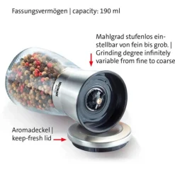 Westmark Messer & Co. Entdecken|Kräuter & Gewürze|Gewürzmühle leer Edelstahl/Glas