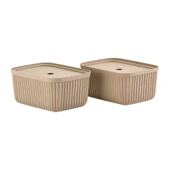 Zone Denmark Cafécore|Aufbewahrungsbox 7,7 l 2er-Set Pulp Natural Brown