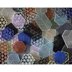 Zone Denmark Untersetzer|Untersetzer 24x14 cm Hexagon Schwarz