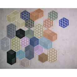 Zone Denmark Untersetzer|Untersetzer 24x14 cm Hexagon Schwarz