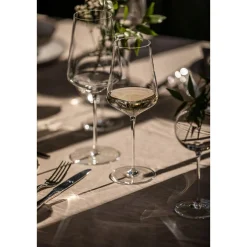 Zwiesel Glas Weißweingläser|Allround Weinglas 2er-Set Duo mit Moussierpunkt