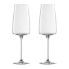 Zwiesel Glas Weihnachten|Silvesterparty|Sekt- und Schaumweinglas leicht & frisch 2er-Set Vivid Senses